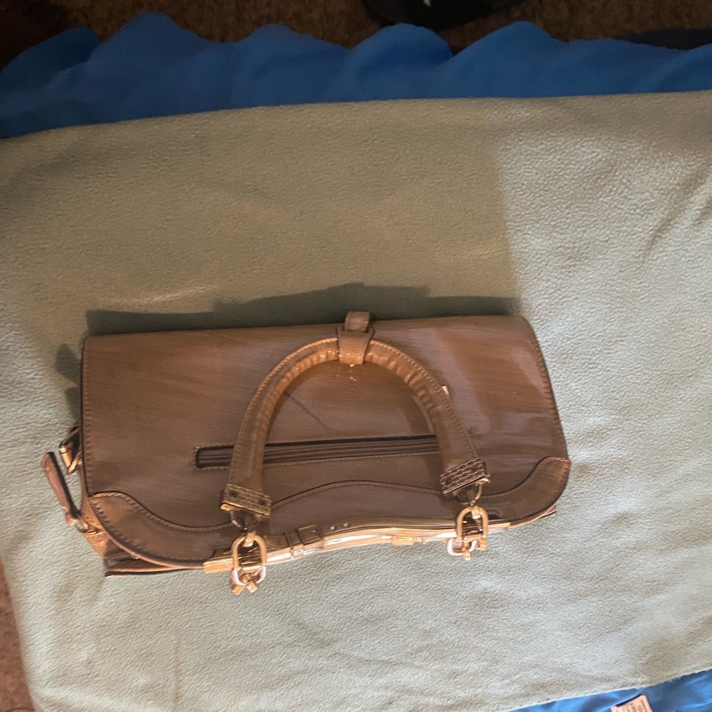 Michael Kors Metallic Gold purse with Dual Top Handles - Picture 9 of 9